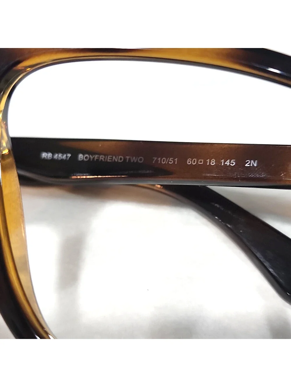 Ray Ban RB4547 710/51 Lg Tortoise Square Sunglasses Frame 60-18 145